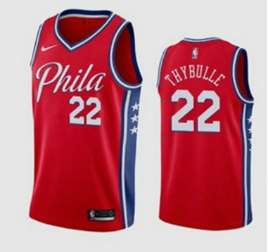 Men's Philadelphia 76ers #22 Matisse Thybulle Red Stitched Swingman Jersey