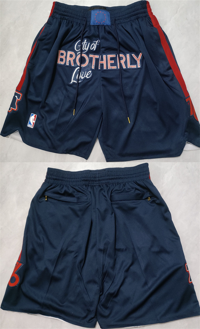 Men's Philadelphia 76ers Navy City Edition Shorts 