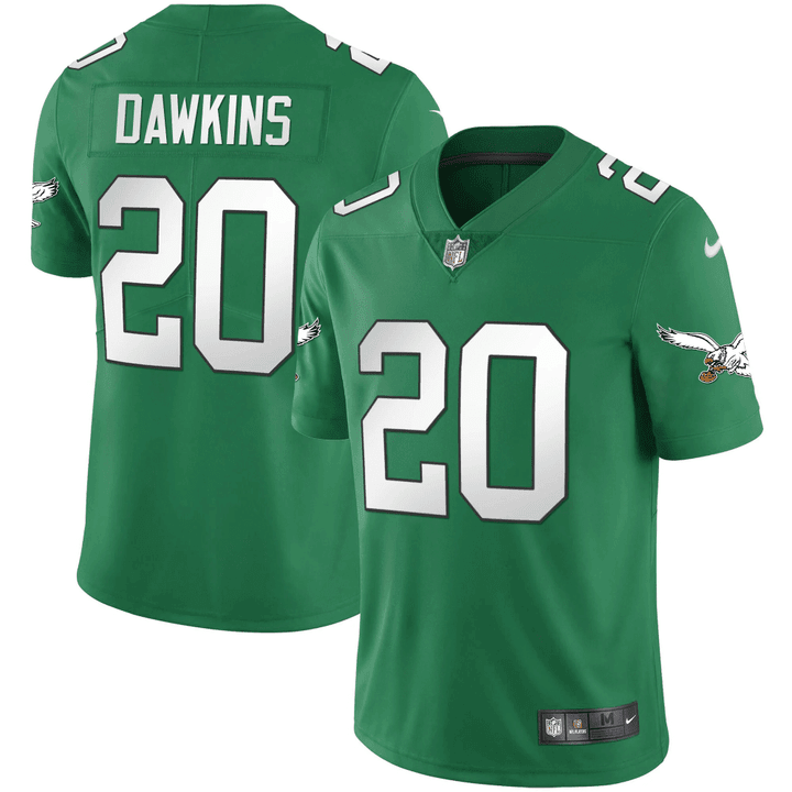 Men's Philadelphia Eagles #20 Brian Dawkins Green Vapor Untouchable Limited Stitched Jersey