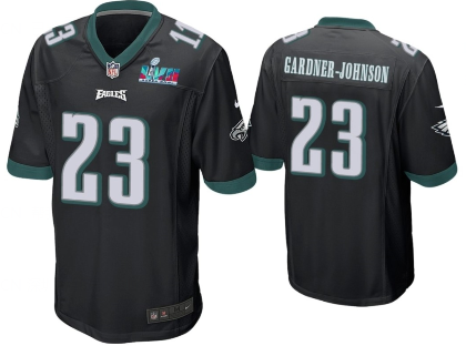 Men's Philadelphia Eagles #23 C.J. Gardner-Johnson Limited Black Super Bowl LVII Vapor Jersey