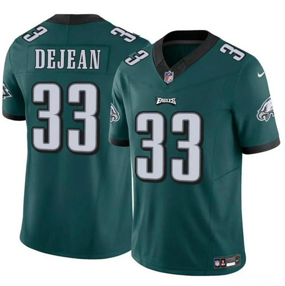 Men's Philadelphia Eagles #33 Cooper DeJean Green 2024 Draft F.U.S.E Vapor Untouchable Limited Stitched Football Jersey