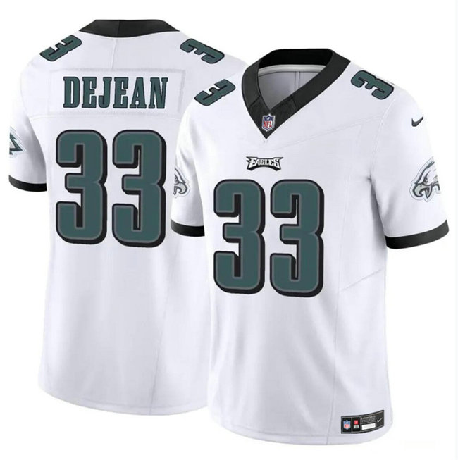 Men's Philadelphia Eagles #33 Cooper DeJean White 2024 Draft F.U.S.E Vapor Untouchable Limited Stitched Football Jersey
