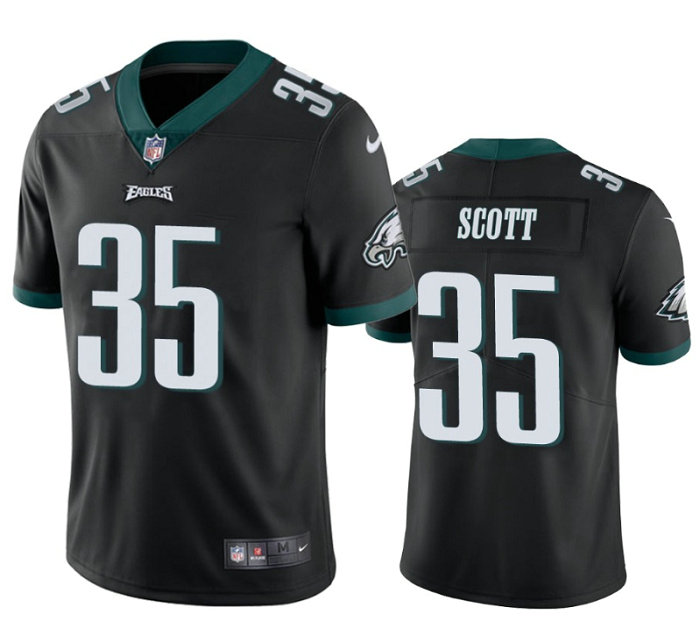 Men's Philadelphia Eagles #35 Boston Scott Black Vapor Untouchable Limited Stitched Jersey