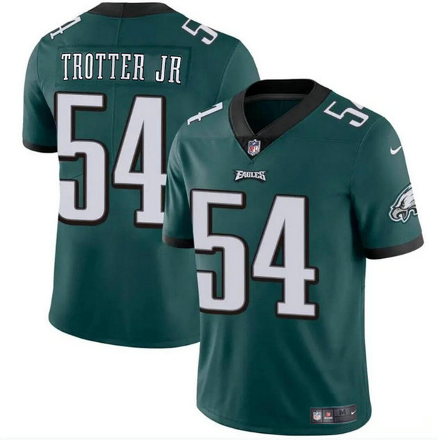 Men's Philadelphia Eagles #54 Jeremiah Trotter Jr Green 2024 Draft Vapor Untouchable Limited Stitched Football Jersey