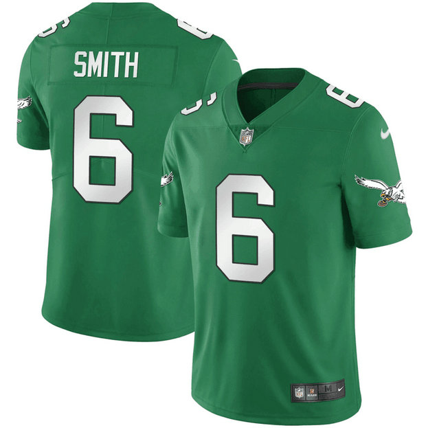 Men's Philadelphia Eagles #6 DeVonta Smith Green Vapor Untouchable Limited Stitched Jersey