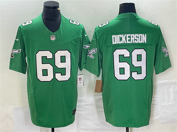Men's Philadelphia Eagles #69 Landon Dickerson Green 2023 F.U.S.E. Vapor Untouchable Stitched Football Jersey