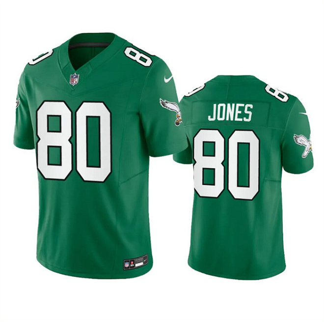 Men's Philadelphia Eagles #80 Julio Jones Green 2023 F.U.S.E. Throwback Vapor Untouchable Limited Stitched Football Jersey