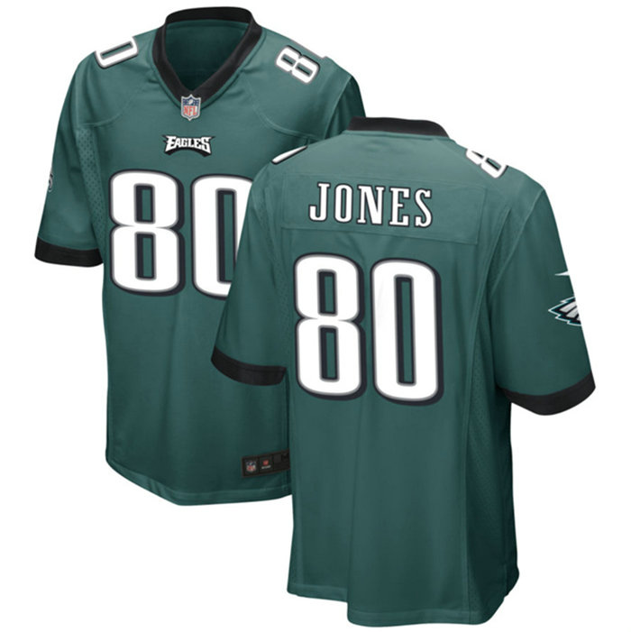 Men's Philadelphia Eagles #80 Julio Jones Green 2023 Stitched Game Jersey