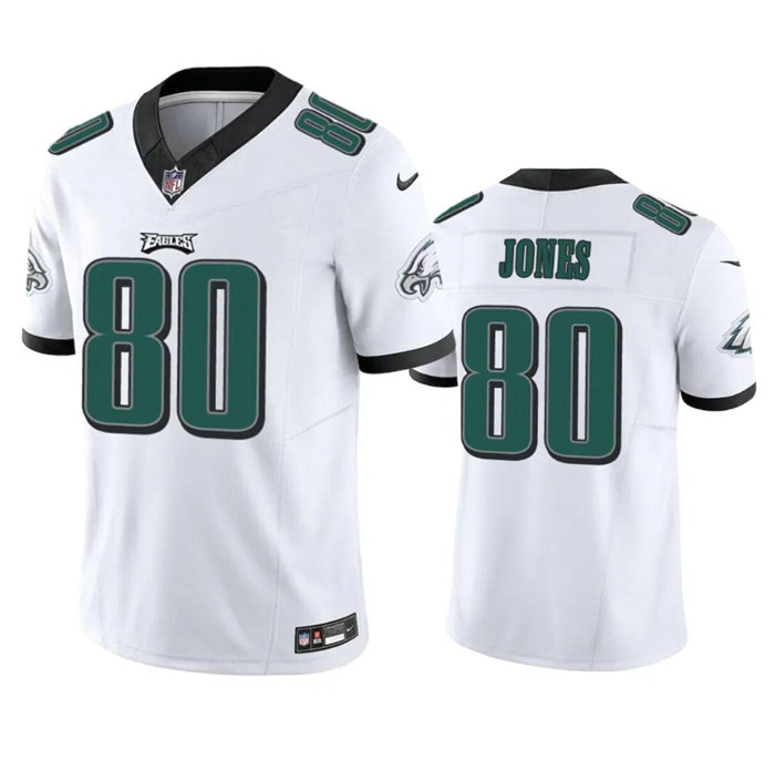 Men's Philadelphia Eagles #80 Julio Jones White 2023 F.U.S.E. Vapor Untouchable Limited Stitched Football Jersey