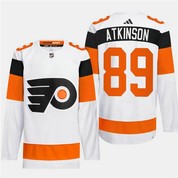 Men's Philadelphia Flyers #89 Cam Atkinson White 2024 Stadium Series Stitched Jersey