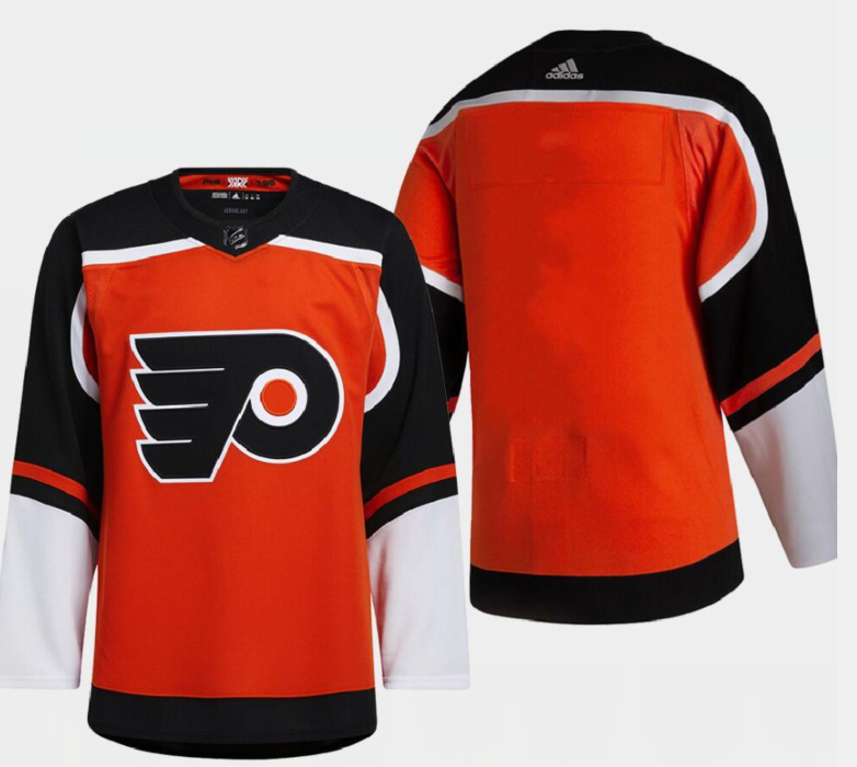 Men's Philadelphia Flyers Blank 2021 Orange Reverse Retro Stitched Jersey