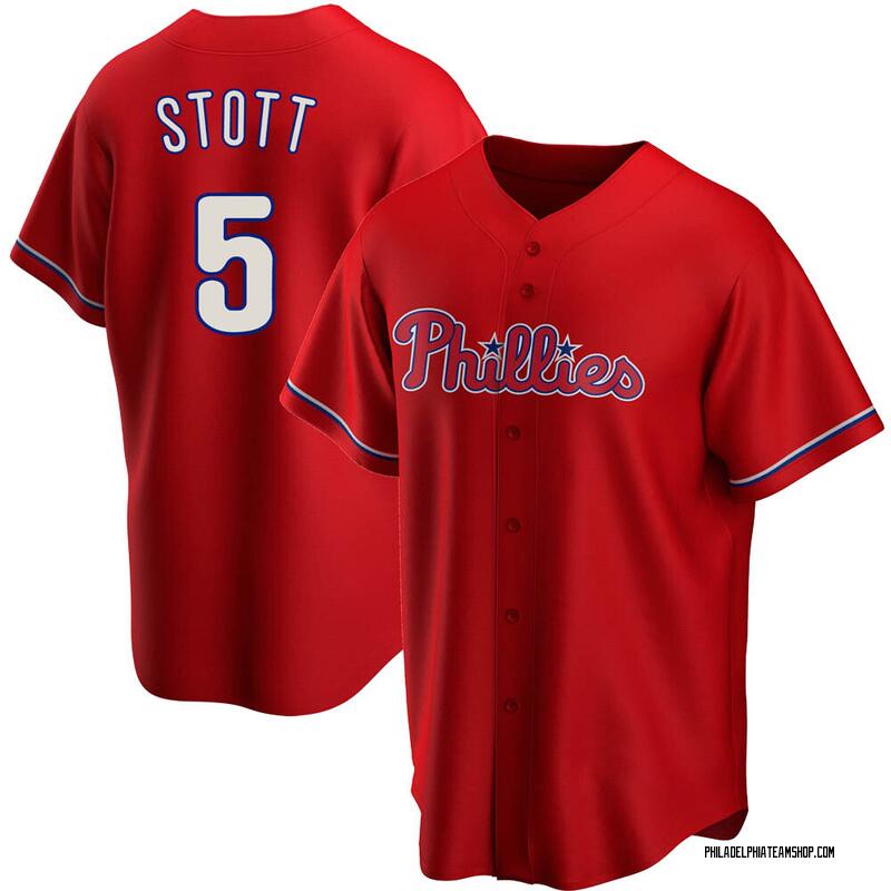 Men's Philadelphia Phillies #5 Bryson Stott Red Cool base Stitched Jersey