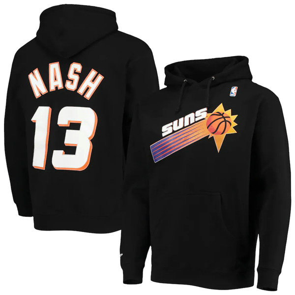 Men's Phoenix Suns #13 Steve Nash 2021 Black Pullover Hoodie