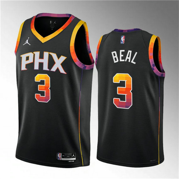Men's Phoenix Suns #3 Bradley Beal Black 2022 23 Statement Edition Stitched Basketball Jersey