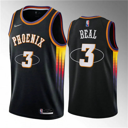 Men's Phoenix Suns #3 Bradley Beal Black Statement Edition Stitched Basketball Jersey