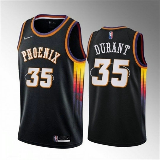Men's Phoenix Suns #35 Kevin Durant Black 2022 23 Statement Edition Edition Stitched Basketball Jersey