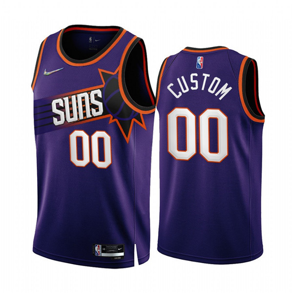 Men's Phoenix Suns Active Player Custom 2022 23 Purple 75th Anniversary Icon Edition Stitched Jersey