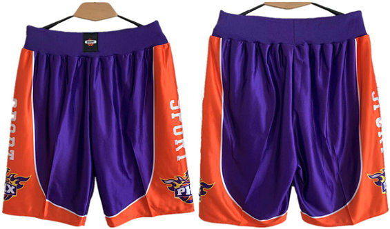 Men's Phoenix Suns Purple Orange Shorts 