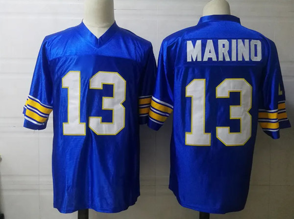 Men's Pittsburgh Panthers #13 Dan Marino Blue Stitched Jersey