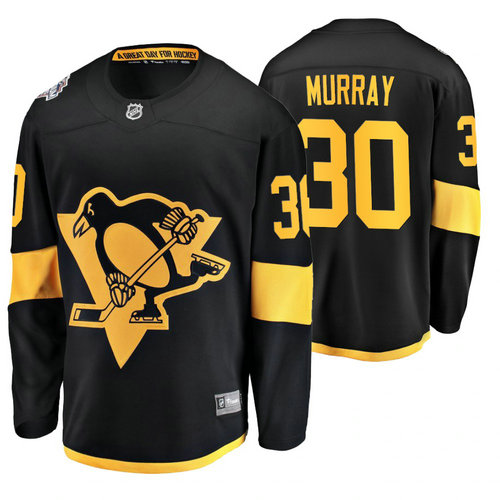 Men's Pittsburgh Penguins #30 Matt Murray Black 2019 NHL Stadium Series Jersey