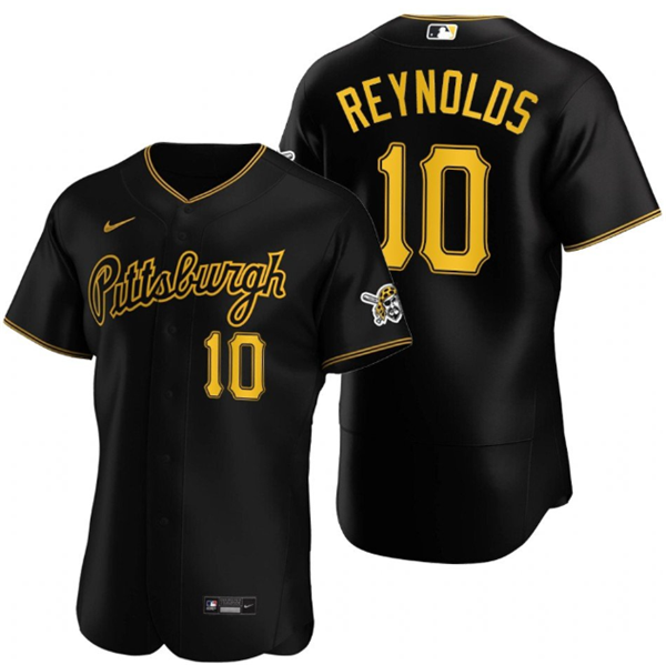 Men's Pittsburgh Pirates #10 Bryan Reynolds Black Flex Base Stitched MLB Jersey
