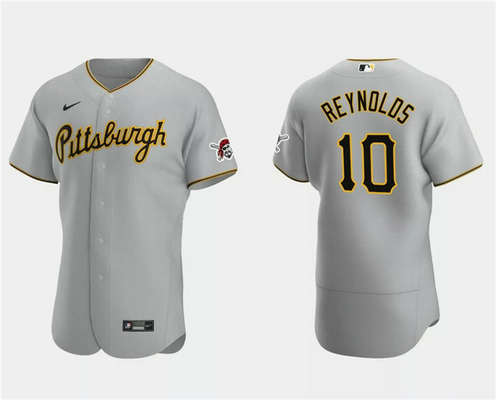 Men's Pittsburgh Pirates #10 Bryan Reynolds Grey Flex Base Stitched Baseball Jersey