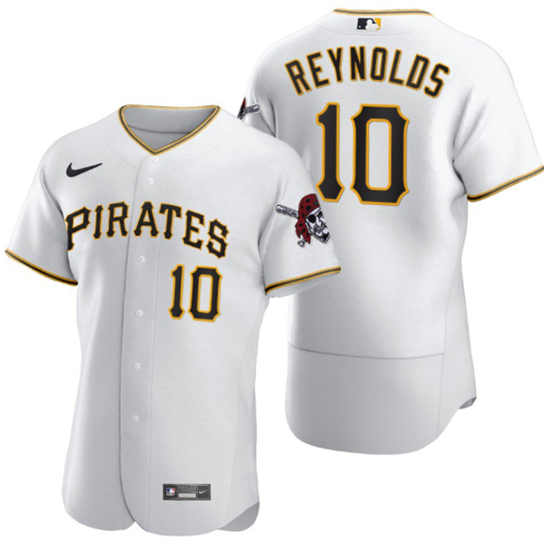 Men's Pittsburgh Pirates #10 Bryan Reynolds White Flex Base Stitched MLB Jersey