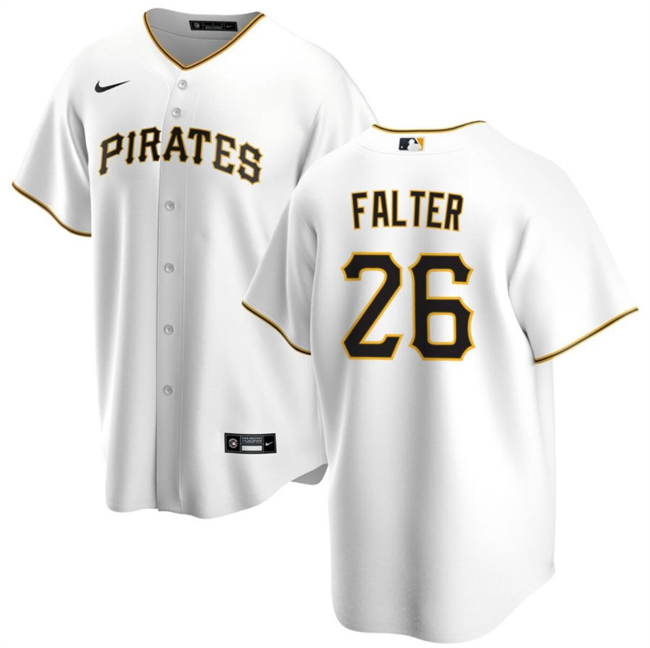Men's Pittsburgh Pirates #26 Bailey Falter White Cool Base Stitched Baseball Jersey