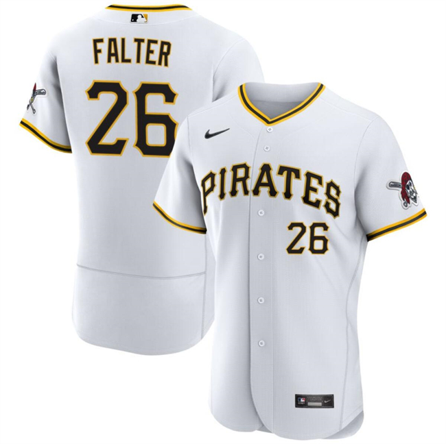 Men's Pittsburgh Pirates #26 Bailey Falter White Flex Base Stitched Baseball Jersey