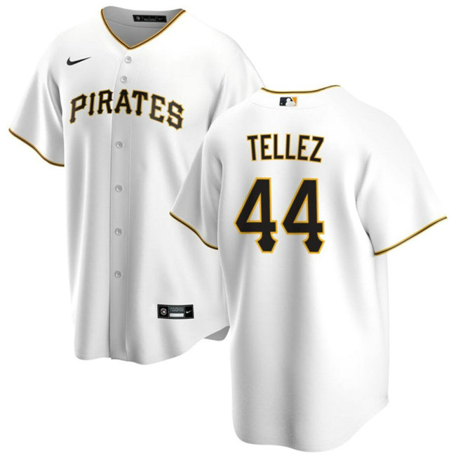 Men's Pittsburgh Pirates #44 Rowdy Tellez White Cool Base Stitched Baseball Jersey