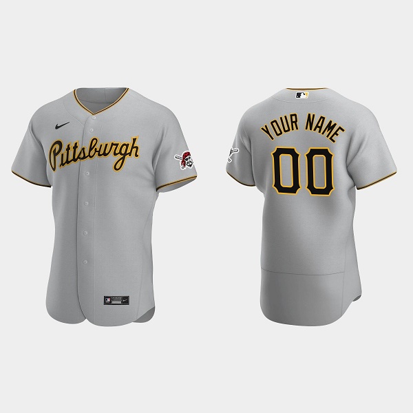 Men's Pittsburgh Pirates ACTIVE PLAYER Custom Grey Stitched Jersey