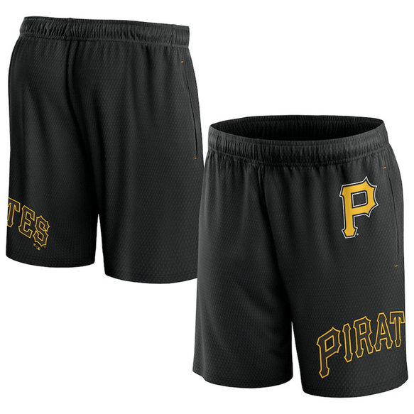 Men's Pittsburgh Pirates Black Clincher Mesh Shorts