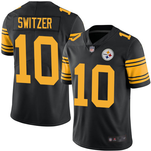 Men's Pittsburgh Steelers #10 Ryan Switzer Black Football Rush Vapor Untouchable Limited Jersey