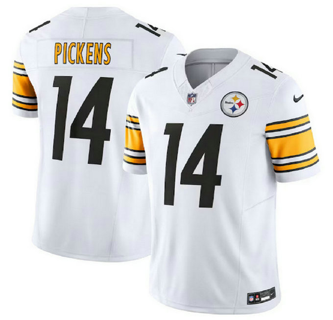 Men's Pittsburgh Steelers #14 George Pickens White 2023 F.U.S.E. Vapor Untouchable Limited Stitched Jersey