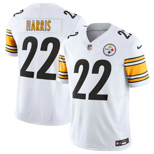 Men's Pittsburgh Steelers #22 Najee Harris White 2023 F.U.S.E. Vapor Untouchable Limited Stitched Jersey