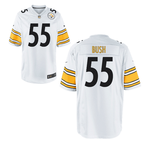 Men's Pittsburgh Steelers #55 Devin Bush White Vapor Limited Jersey