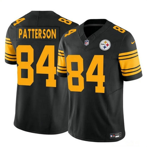 Men's Pittsburgh Steelers #84 Cordarrelle Patterson Black 2024 F.U.S.E. Color Rush Limited Stitched Jersey