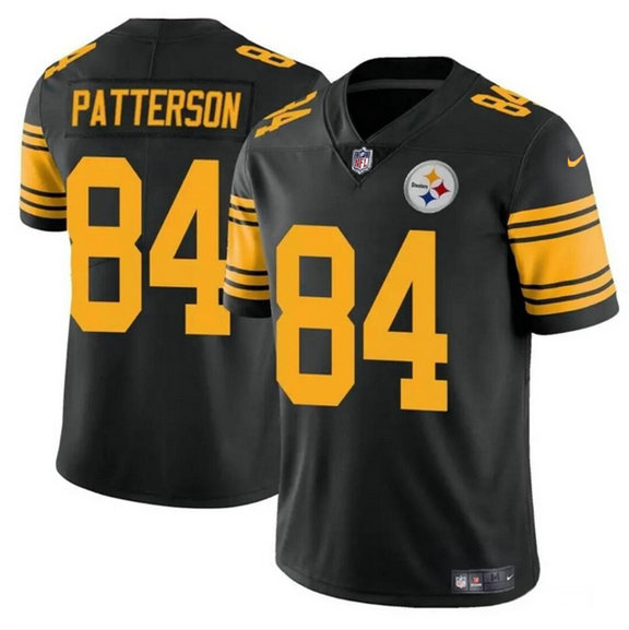Men's Pittsburgh Steelers #84 Cordarrelle Patterson Black Color Rush Limited Stitched Jersey