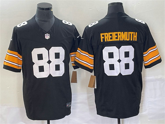 Men's Pittsburgh Steelers #88 Pat Freiermuth Black 2023 F.U.S.E. Vapor Limited Stitched Jersey