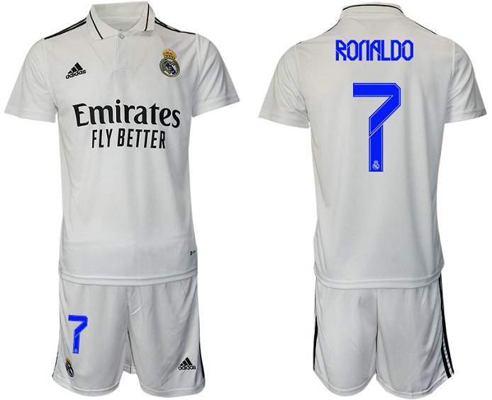 Men's Real Madrid Home #7 Ronaldo Jerseys