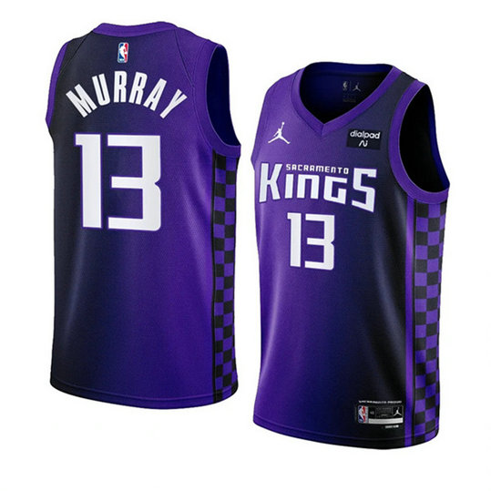 Men's Sacramento Kings #13 Keegan Murray Purple 2023 24 Statement Edition Swingman Stitched Basketball Jersey