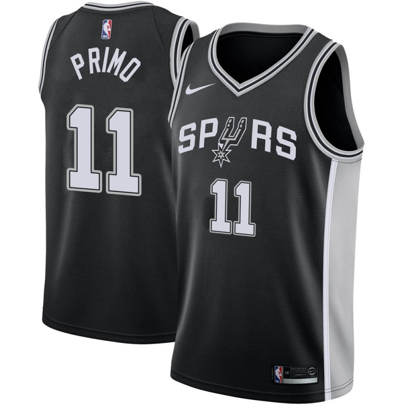 Men's San Antonio Spurs #11 Joshua Primo Black Icon Edition Stitched Jersey