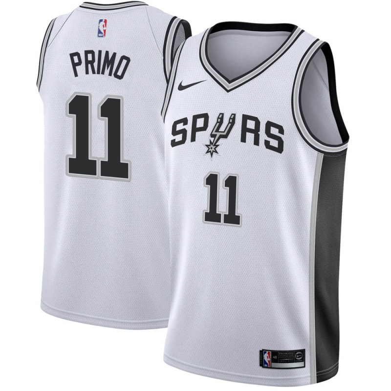 Men's San Antonio Spurs #11 Joshua Primo White Association Edition Stitched Jersey