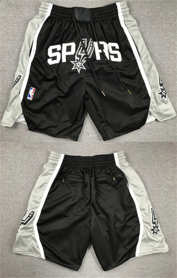 Men's San Antonio Spurs Black Shorts 