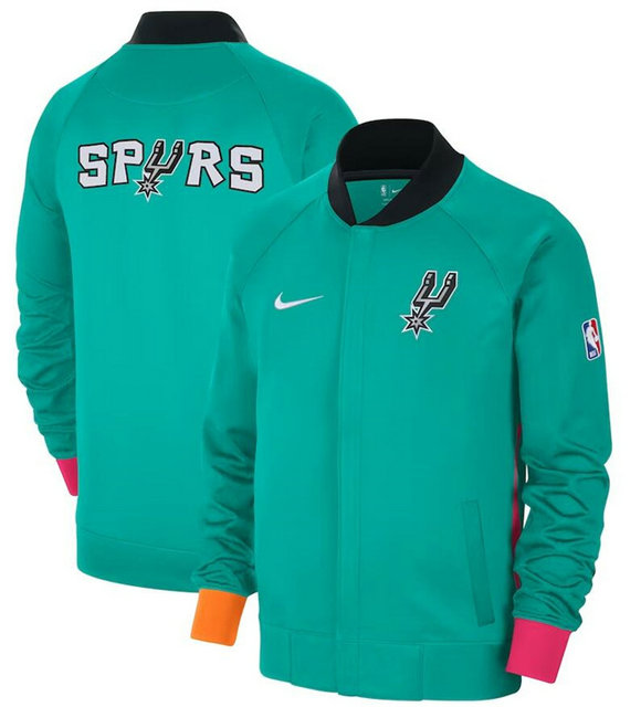 Men's San Antonio Spurs Turquoise Pink 2022 23 City Edition Full-Zip Jacket