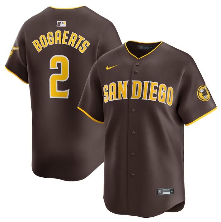 Men's San Diego Padres #2 Xander Bogaerts Brown 2024 Home Limited Stitched Baseball Jersey