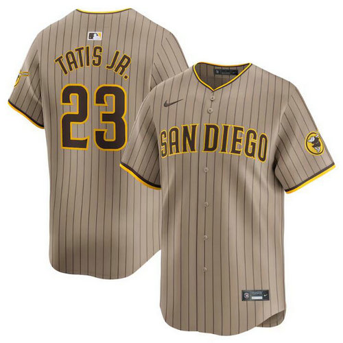 Men's San Diego Padres #23 Fernando Tatis Jr. Tan 2024 Alternate Limited Stitched Baseball Jersey