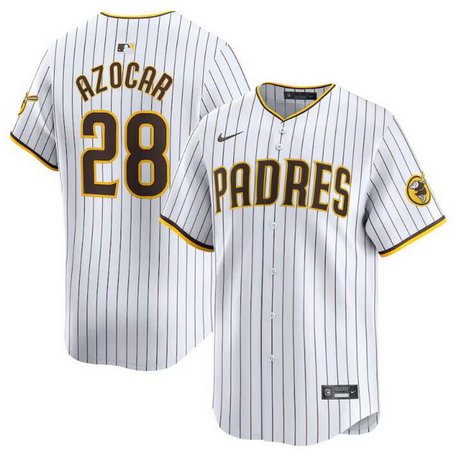 Men's San Diego Padres #28 Jose Azocar White 2024 Home Limited Stitched Baseball Jersey