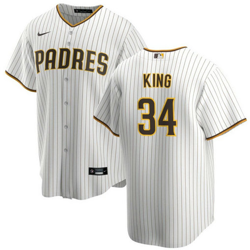 Men's San Diego Padres #34 Kyle Higashioka White Cool Base Stitched Baseball Jersey