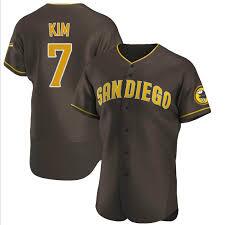 Men's San Diego Padres #7 Ha Seong Kim Brown Stitched MLB Flexbase Base Nike Jersey
